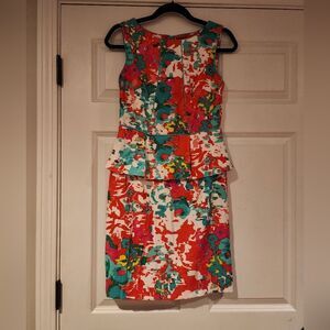 AGB colorful sleeveless shift dress 6P